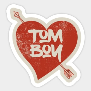 Tomboy Arrow Through Heart Sticker